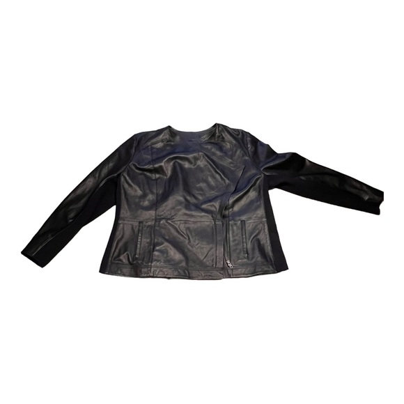 Sejour Waterfall Front Leather Jacket 1X - Picture 7 of 12